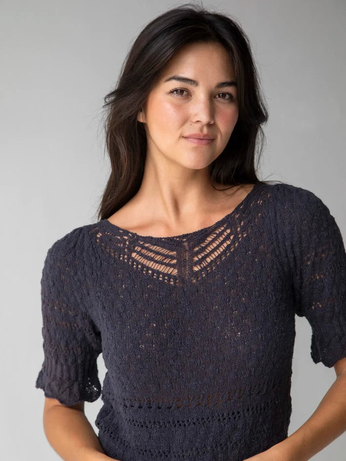 Out & About Sweater Top - Charcoal-view 3