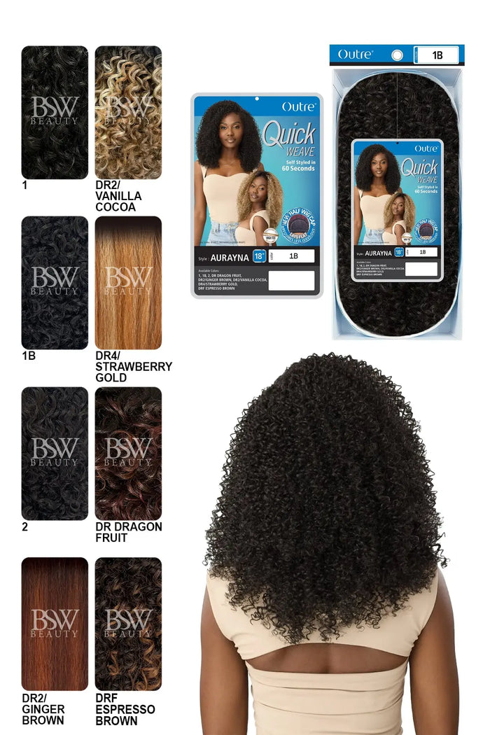 OUTRE QUICK WEAVE HALF WIG - AURAYNA 18" - BSW BEAUTY CANADA