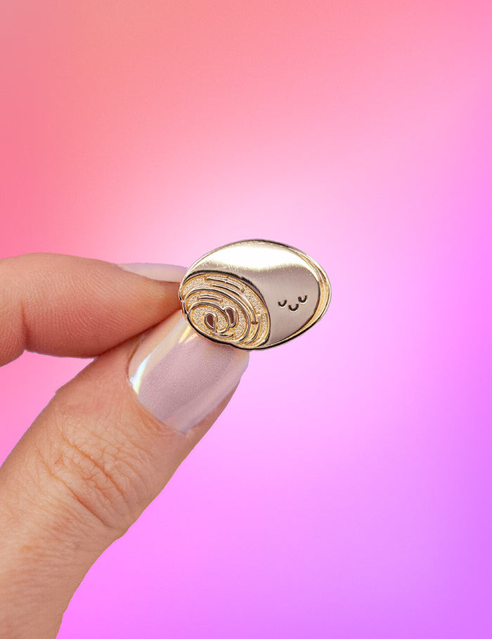Pain au chocolat enamel pin