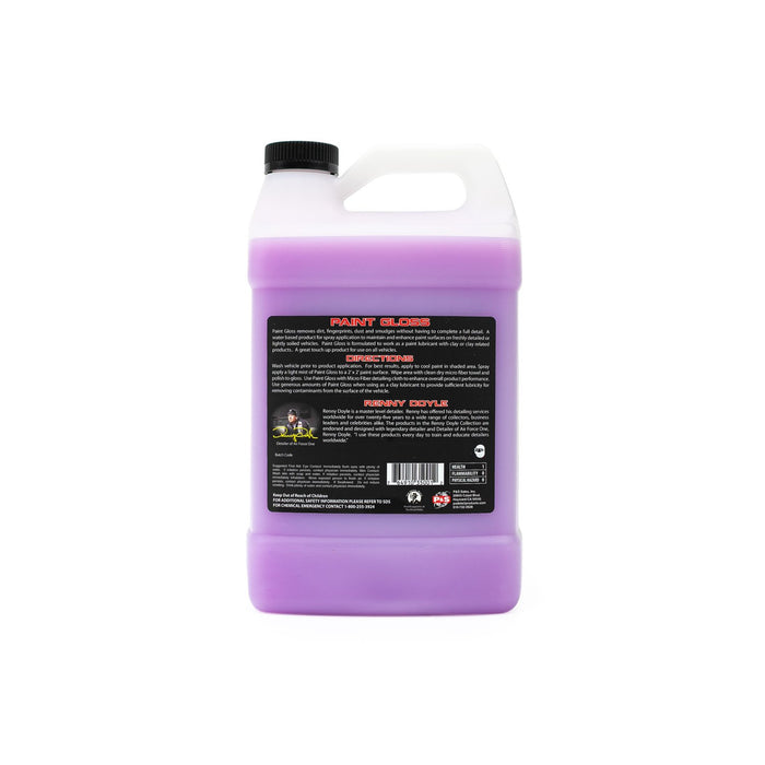 The back of a jug of P & S Paint Gloss on a white background.