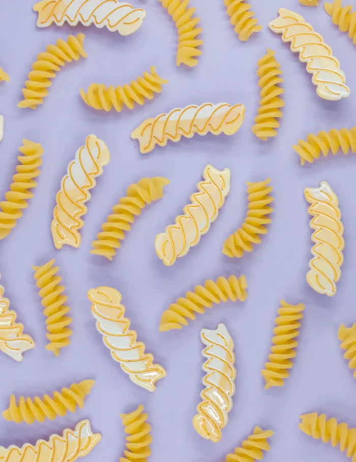 Pasta Alligator hair clip set - Penne, Fusilli, Cavatappi