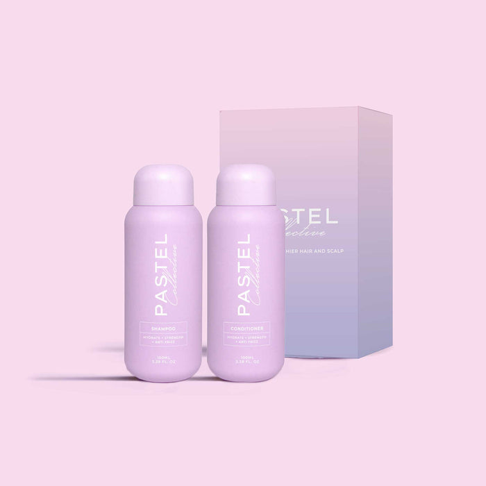 Pastel Collective Hydrate + Strength + Anti Frizz 100ml Travel DUO