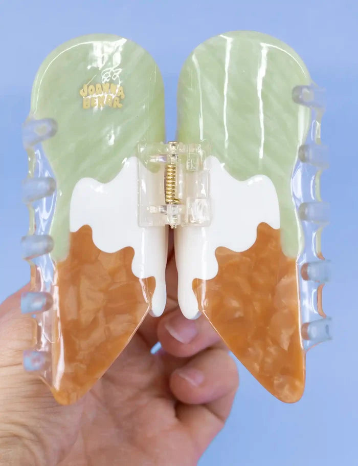 Pistachio Vanilla Ice cream Hair claw - Big