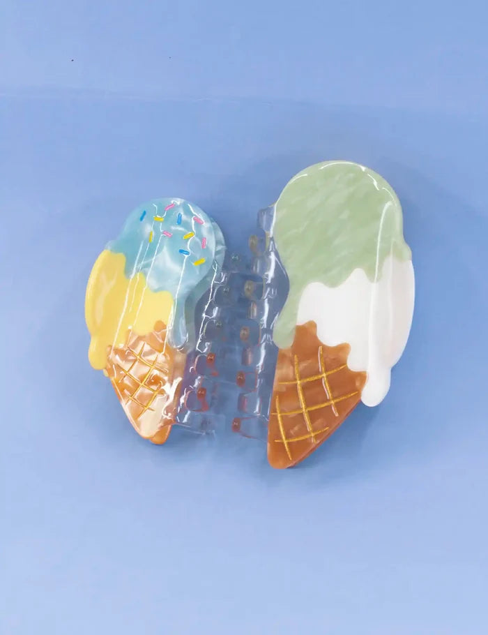 Pistachio Vanilla Ice cream Hair claw - Big