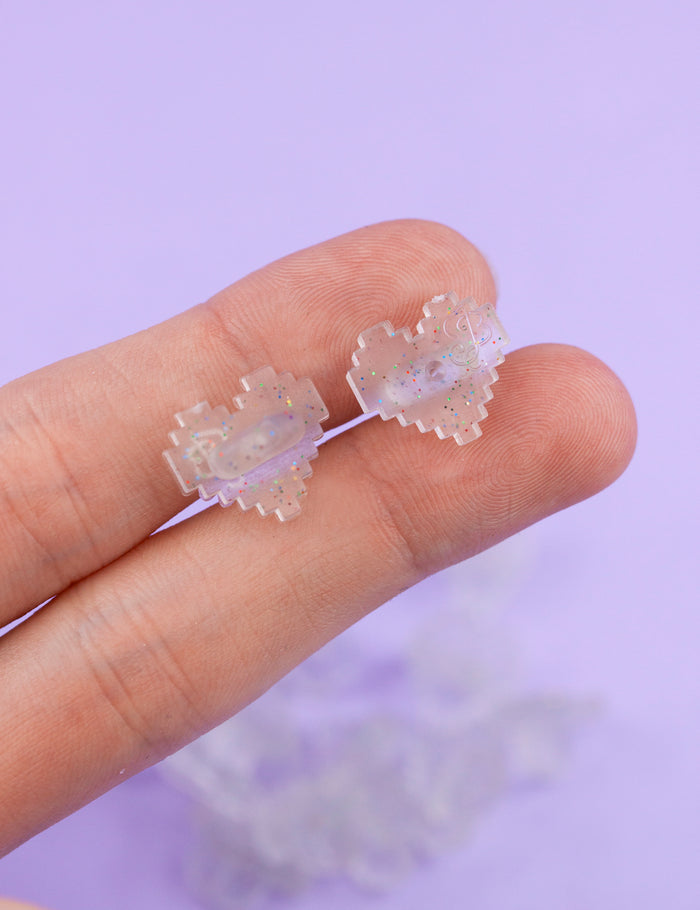 CLEAR GLITTER pack of 10