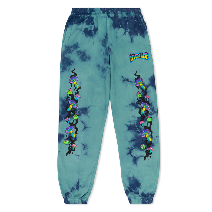 RIPNDIP Psychedelic Garden Sweatpants (Navy/Aqua Lightning Wash)