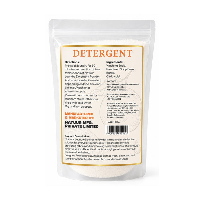 PUREWASH | Natural Laundry Detergent Powder | For Top Load Machines | Plant Surfactants | Baking Soda | Lemon | Clean | Soft | Fresh