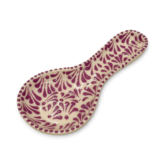 Purple on White Spoon Rest