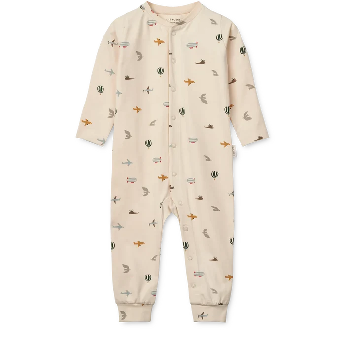Liewood - Pyjamas Jumpsuit - Birk - Aviator/Ecru