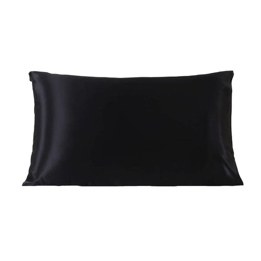 Queen Size 22 Momme Mulberry Silk Pillowcase: Noir