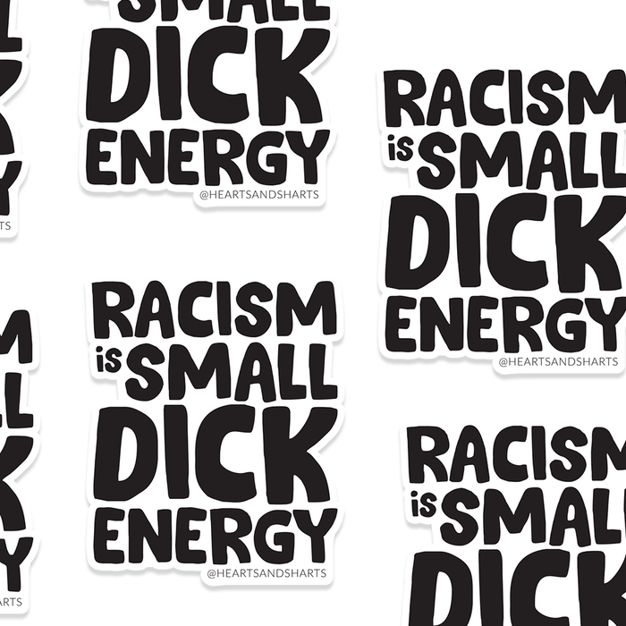RACISM IS SDE 3X3 ILLUSTRATED VINYL STICKER - NO AI
