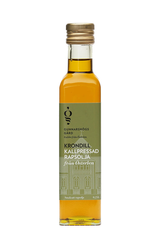 Rapsolja från Rapsodine smak av: Krondill och KRAV-märkt, 250 ml