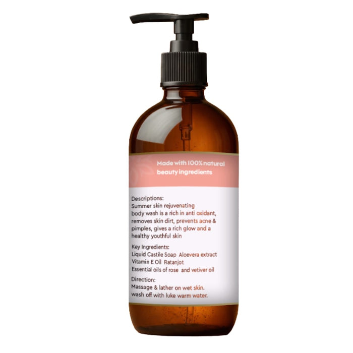 Rejuvenating Body Wash | Aloe | Rose | Vetiver | Refresh | Cleans | Restore