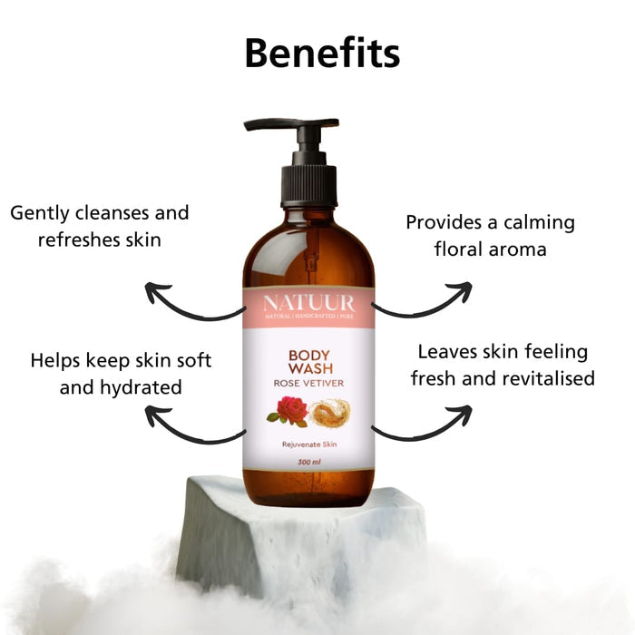 Rejuvenating Body Wash | Aloe | Rose | Vetiver | Refresh | Cleans | Restore