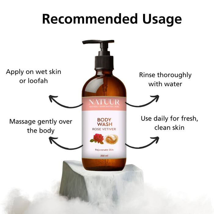Rejuvenating Body Wash | Aloe | Rose | Vetiver | Refresh | Cleans | Restore