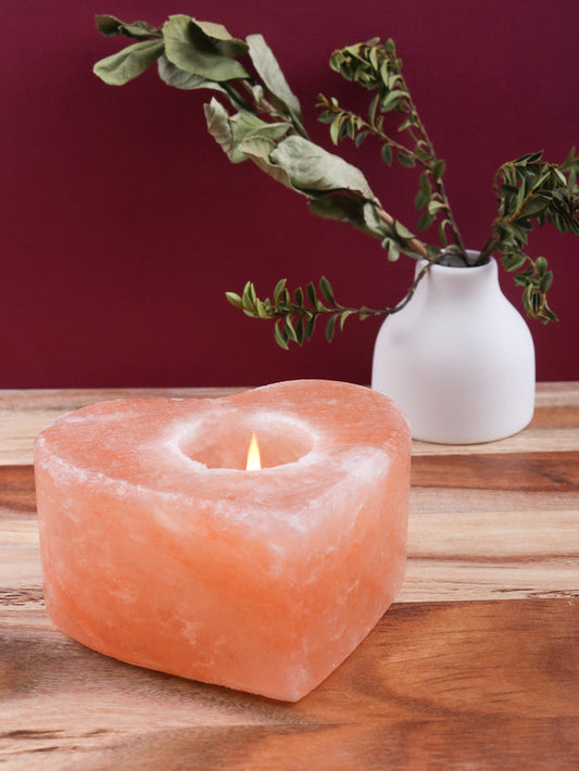 Salt Tea Light Holder | Heart-Image 1