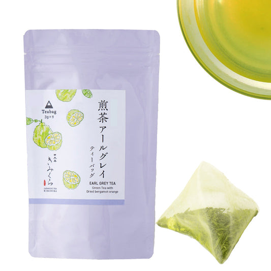 Sencha Earl Grey Green Tea with Dried Bergamot Orange 3g x 9 teabags