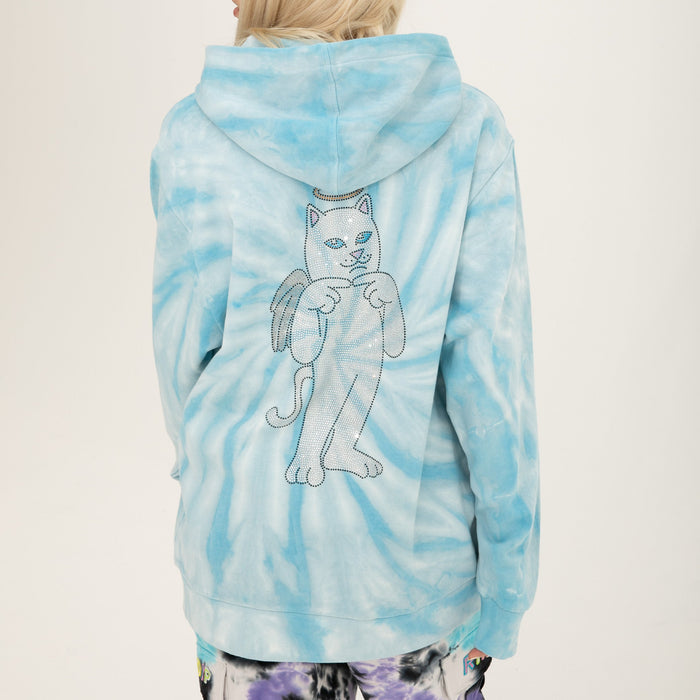 RIPNDIP Sent From Heaven Hoodie (Light Blue Spiral Dye)