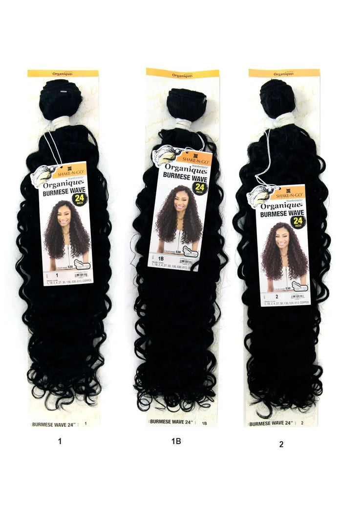 SHAKE N GO ORGANIQUE MASTERMIX - BURMESE WAVE 24" - BSW BEAUTY CANADA