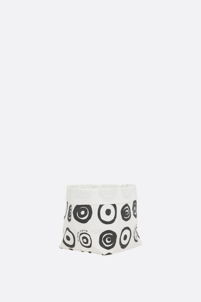 signature circles print paper small basket