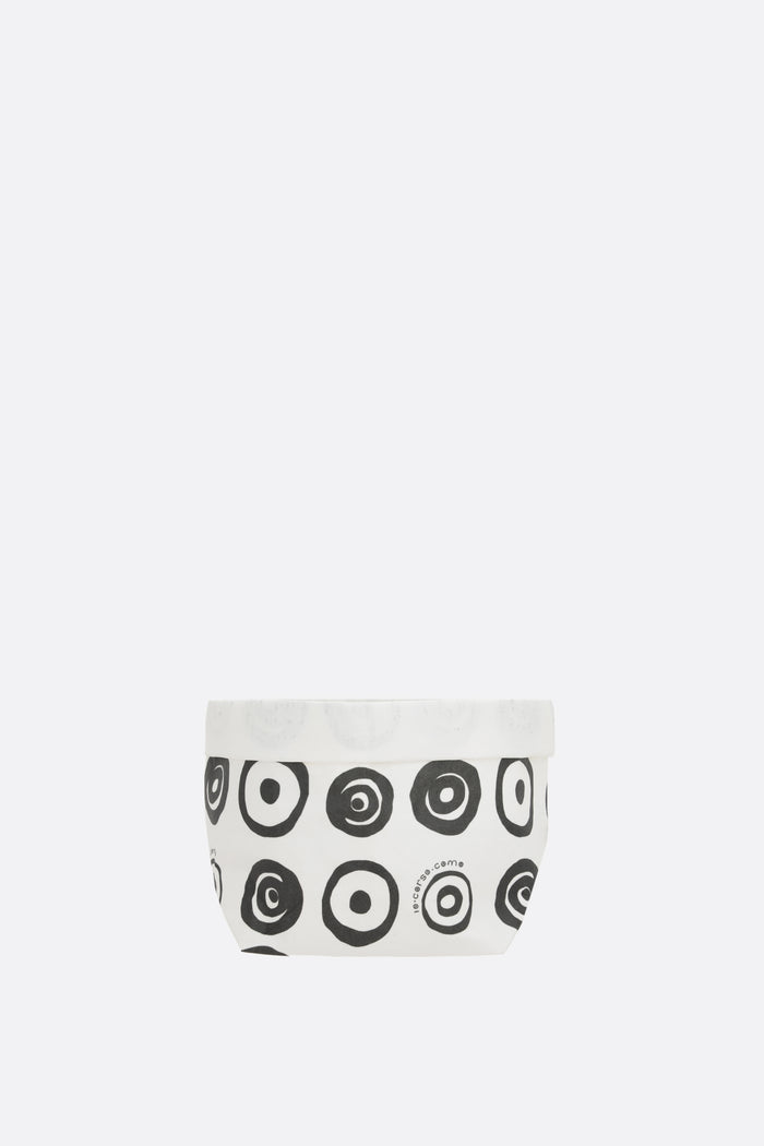 signature circles print paper small basket