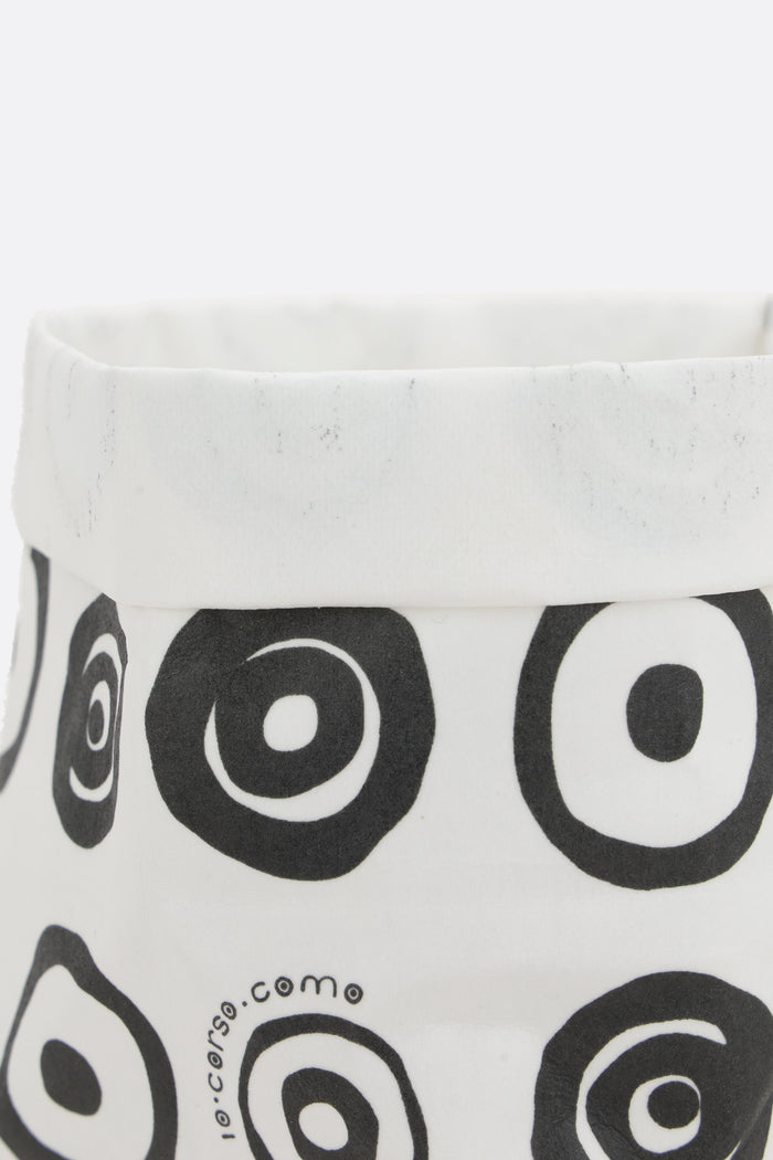 signature circles print paper small basket