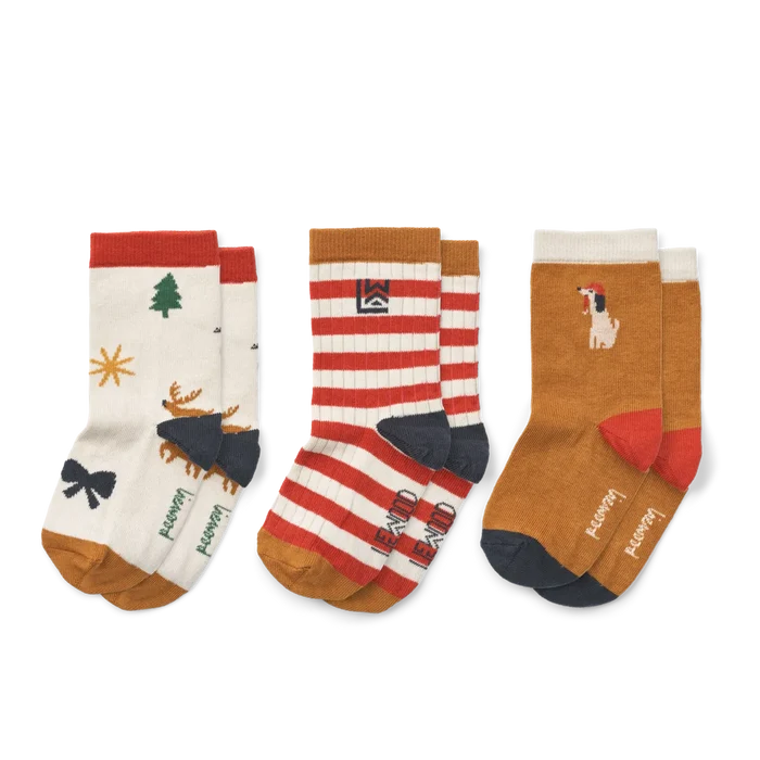 Liewood - Silas Socks - Holiday/Sandy Mix