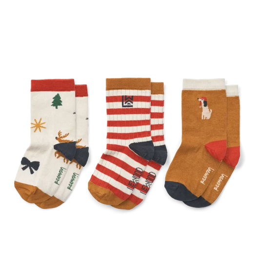 Liewood - Silas Socks - Holiday/Sandy Mix