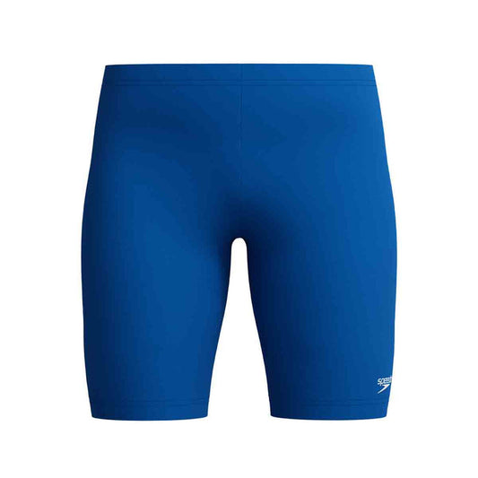 Speedo boys' Endurance+ Logo Jammer in Turkish Sea, durable swimwear with Speedo branding, suitable for young swimmers.