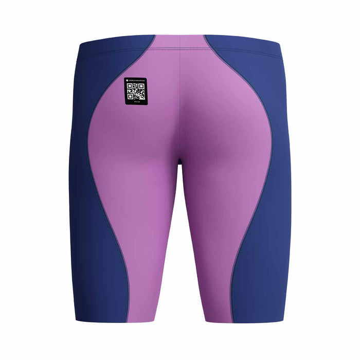 Speedo Boys Fastskin Junior LZR Ignite navy and purple jammers, 7-8 years, designed for competitive swimming.