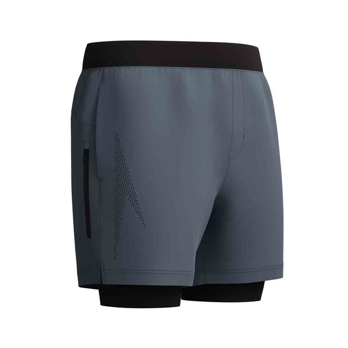Speedo men's Volley 16-inch watershort with jammer design in lead grey and anthracite, suitable for swimming and water sports.
