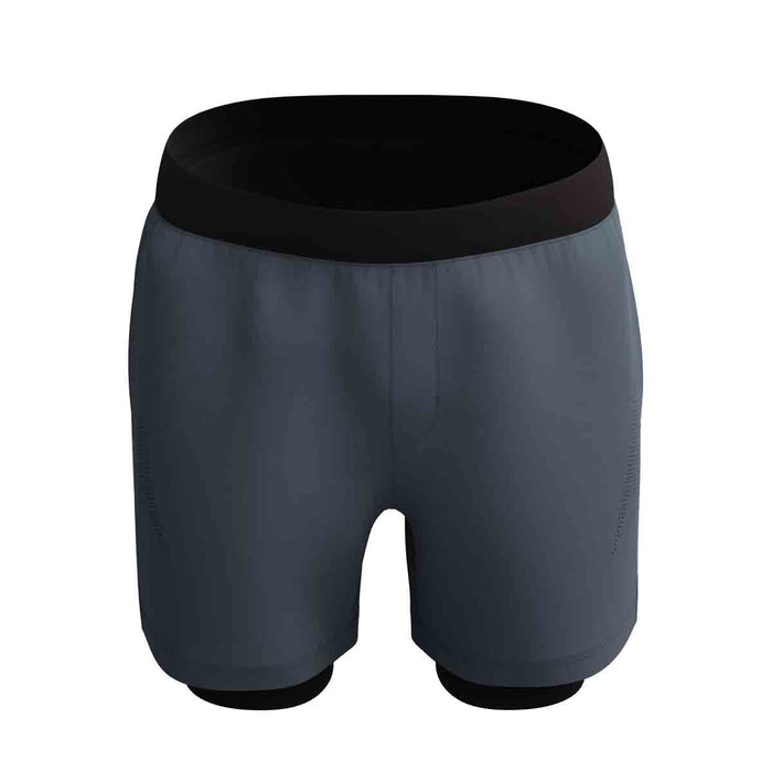 Speedo men's Volley 16-inch watershorts in lead grey and anthracite, featuring a comfortable swim short and jammer design.