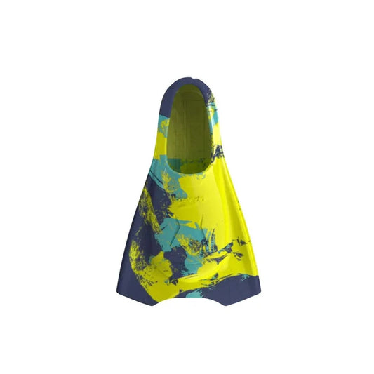 Speedo Short Blade Fin in Hapuna Blue, Hyper Yellow, and Arctic Glass, designed for swimming and snorkeling.