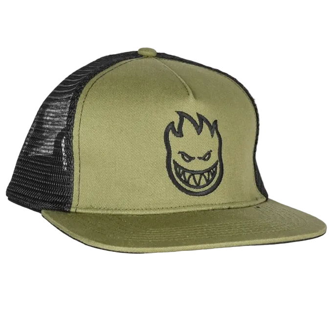 Spitfire Bighead Mesh Back Trucker Cap Olive/Black
