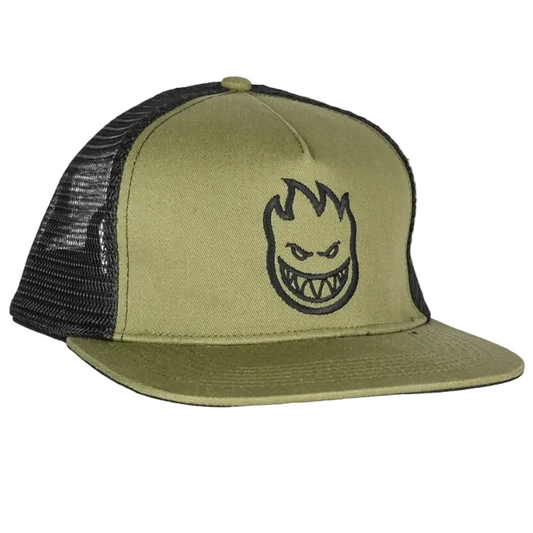 Spitfire Bighead Mesh Back Trucker Cap Olive/Black