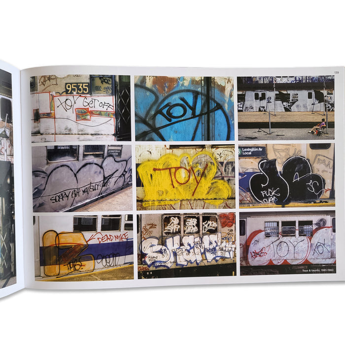 Photobook collage of graffiti in New York 1980s.