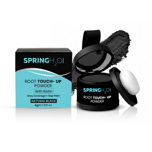 SPRING H2O Root Touch Up Powder for Grey Roots & Bald Spots, Long-Lasting & Smudge-Proof 4 GM