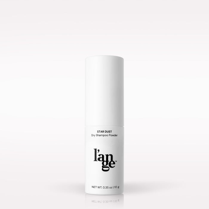 L’ange Star Dust Dry Shampoo Powder on a blank background