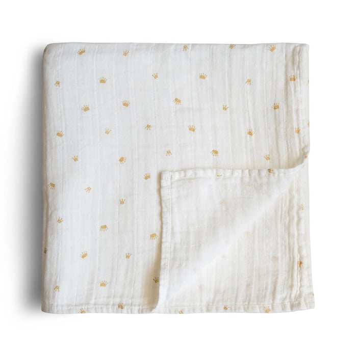 Mushie - Swaddle - Crowns