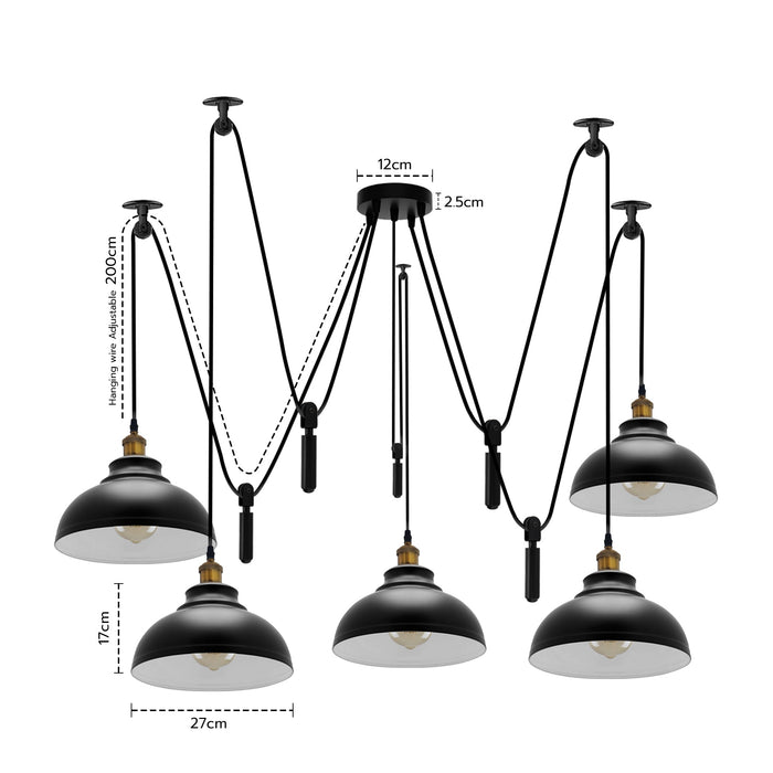 SWAGFLEX Multi-Light Industrial Spider Pendant ~6669