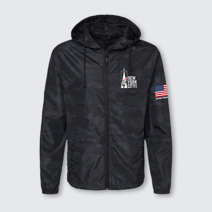 T2T NYC Windbreaker – Unisex (Black Camo)