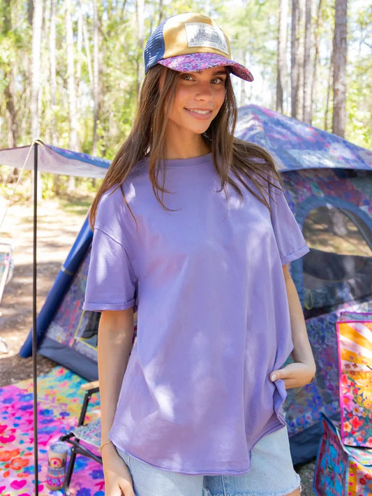 Take It In Cotton Tee - Lavender-view 1