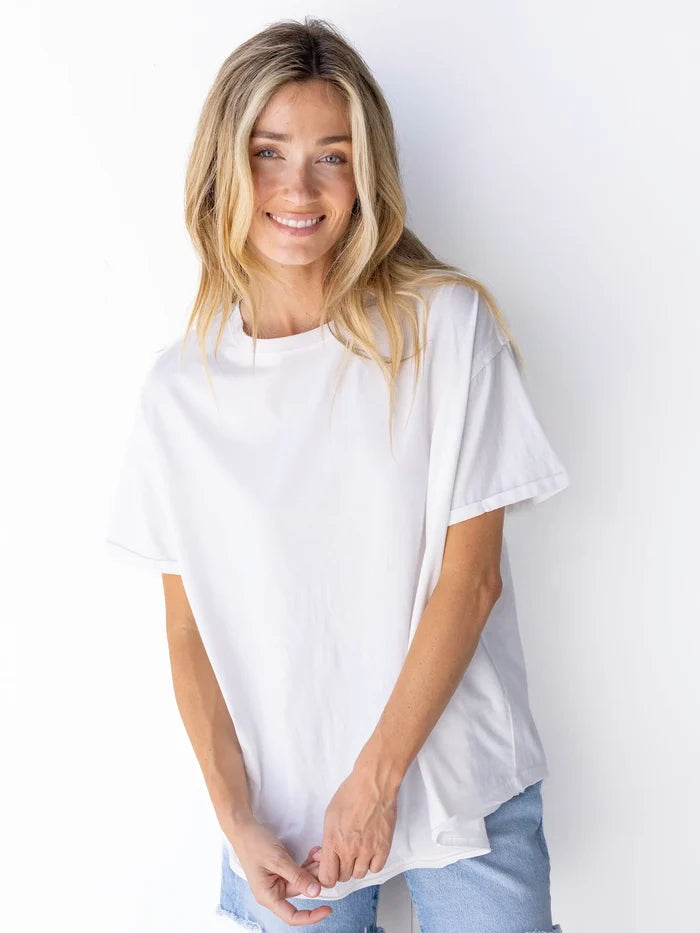 Take It In Cotton Tee - White-view 1
