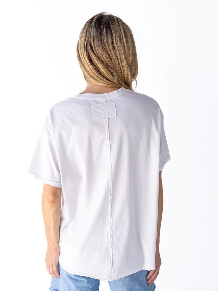 Take It In Cotton Tee - White-view 3