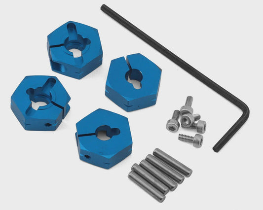 TAM53823 Tamiya 5mm Aluminum Clamping Wheel Hex (Blue) (4)