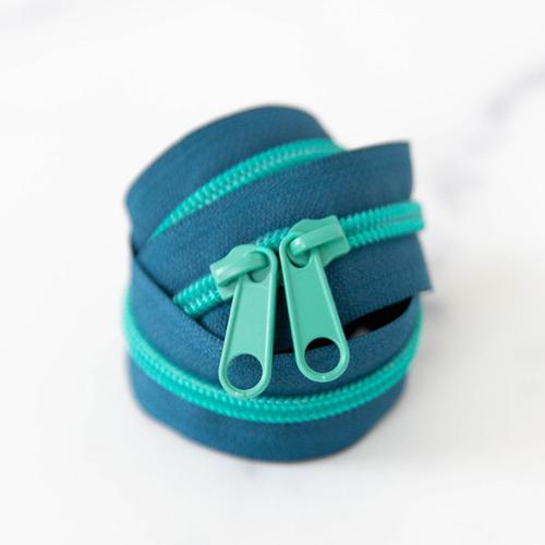 Teal Zippers