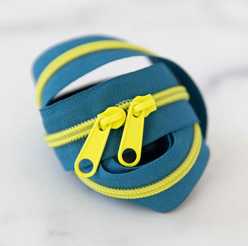 Teal Zippers