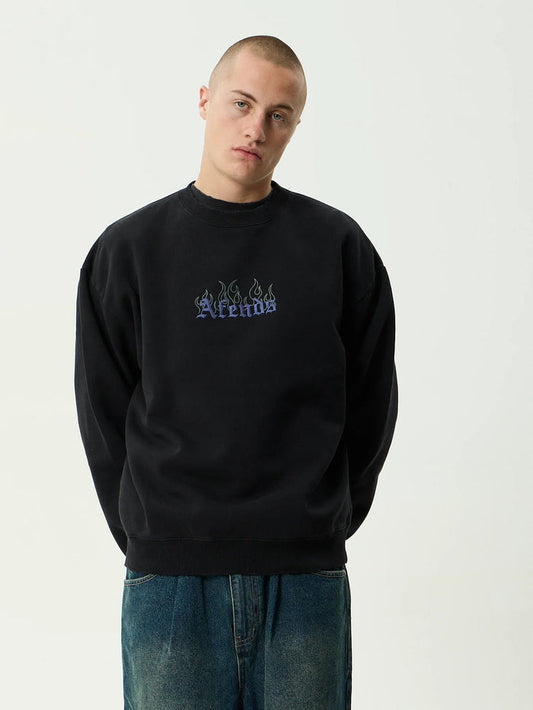 Temporal - Recycled Heavyweight Crew Neck | Stone Black-Image 1