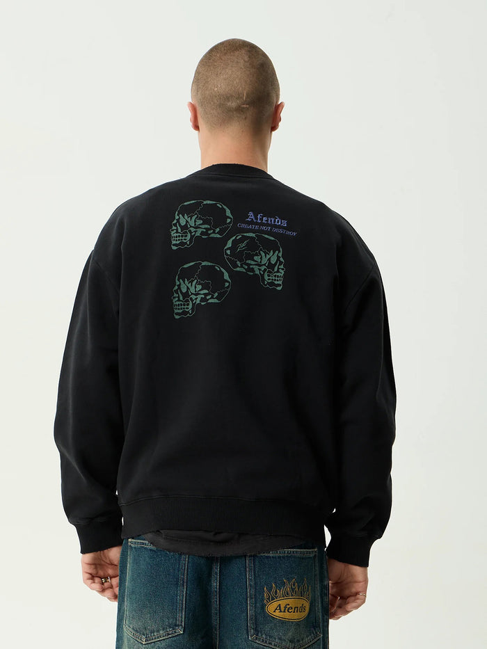Temporal - Recycled Heavyweight Crew Neck | Stone Black-Image 4