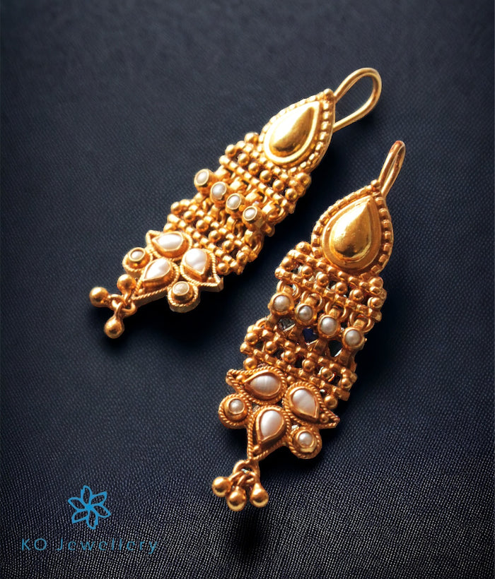 The Abir Silver Earrings(Pearl)